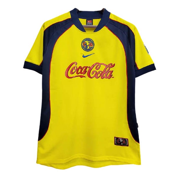 Camiseta América Replica Primera Ropa Retro 2001 2002 Amarillo